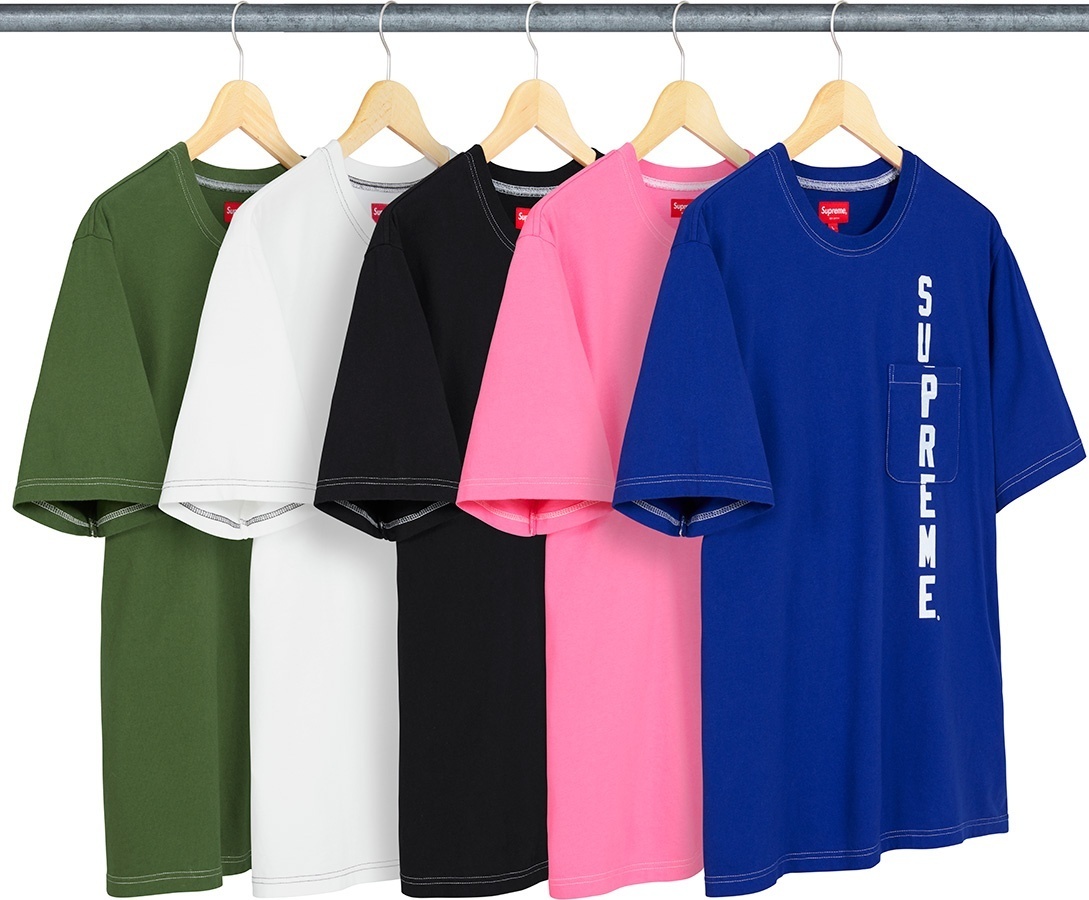 Contrast Stitch Pocket Tee